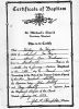Certificate of Baptism of Hillary McKenzie (b. 1860)
