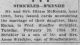 Marriage Announcement of Emma McKenzie and Fred Strickler