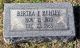 Gravestone of Bertha F. McKenzie (b. 1879)