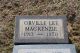 Gravestone of Orville Lee MacKenzie (b. 1913)